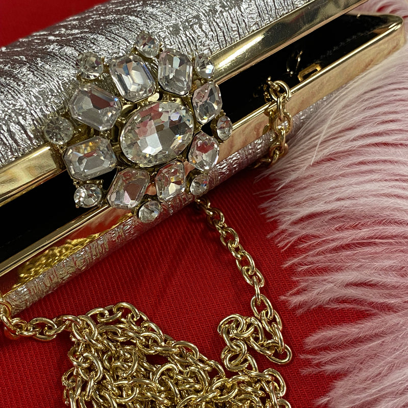 20er Jahre Damen Set Accessoires weiß/silber
