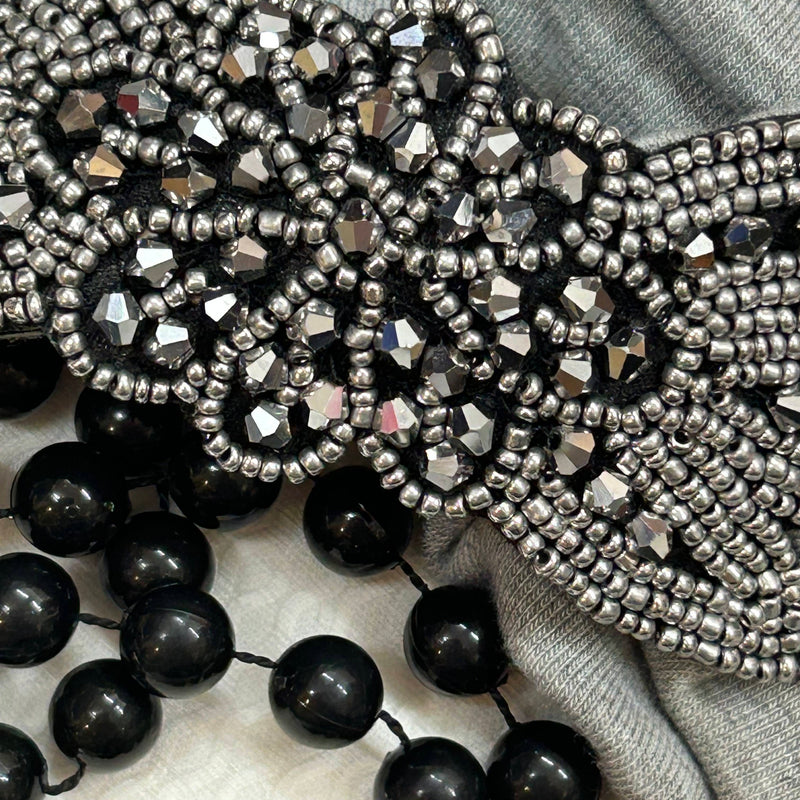 Elegantes 1920er Jahre Damen Accessoires-Set in Silber