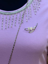 Hochwertiges Kleid im 20er Jahre Stil, mit kl.Handtasche und Kopfschmuck Gr.50