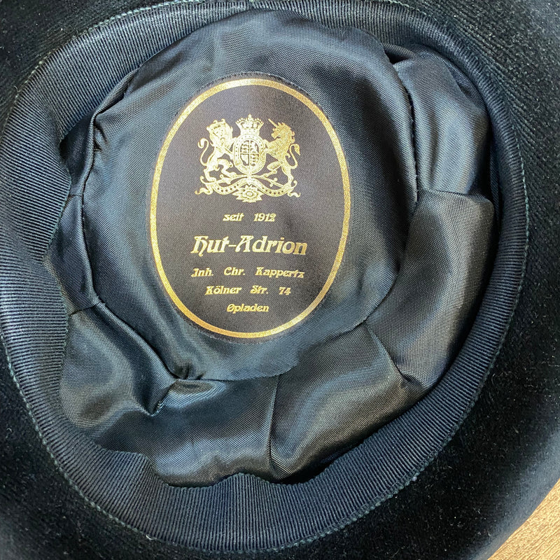 Schwarzer Wollhut Topfhut Glockenhut im 20er Jahre Stil, Gr.57