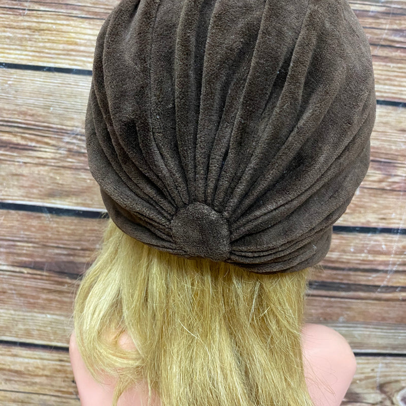 20er Damen-Set, Turban, Brosche und Perlenkette