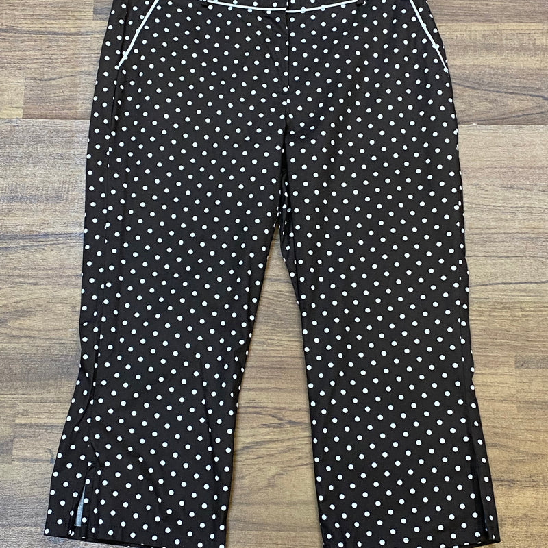 Caprihose 50er Jahre Stil braun Polka Dots Gr.40