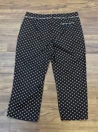 Pantalon capri style années 50 à pois marron taille 40 