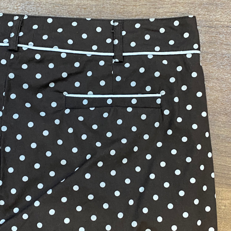 Caprihose 50er Jahre Stil braun Polka Dots Gr.40