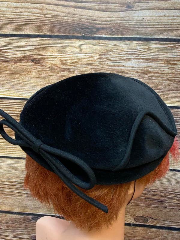 schwarzer 50er Jahre Hut, Vintage
