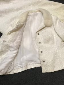 Weißes Vintage Kostüm Damenkostüm Jackie O. Doris Day Stil, Gr.40/42
