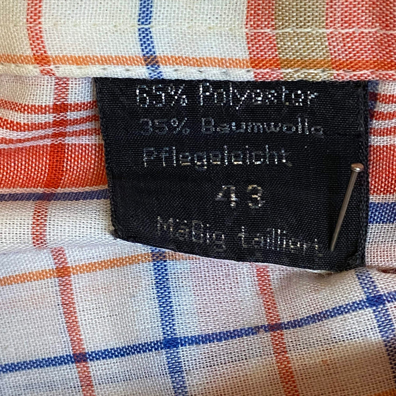 Vintage Karohemd mit Krawatte – Gr. 43