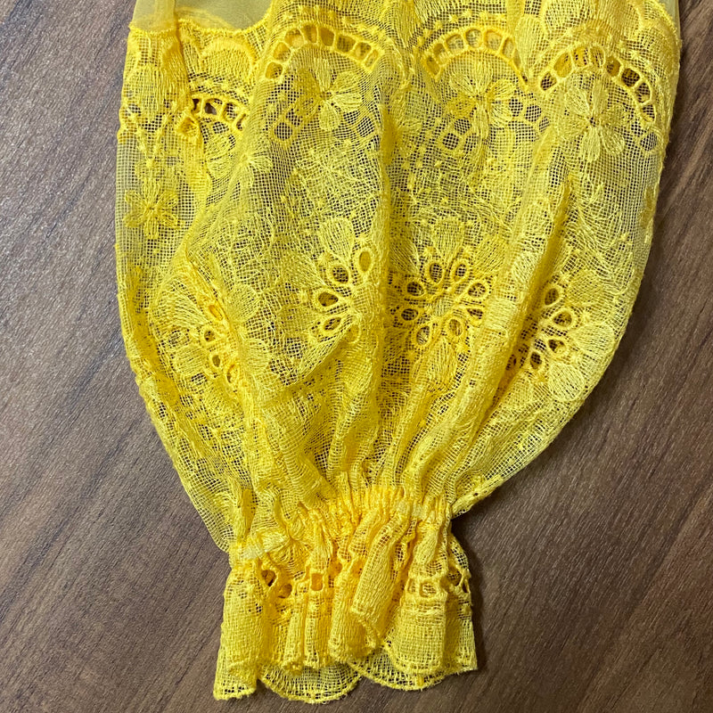 Original 70er Jahre Vintage Maxikleid Gr.36 in knalligem Gelb