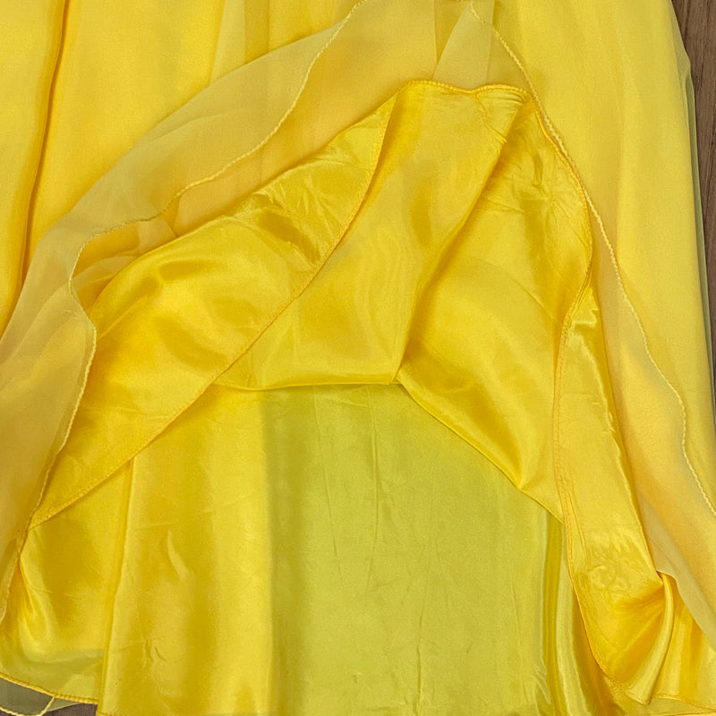 Original 70er Jahre Vintage Maxikleid Gr.36 in knalligem Gelb