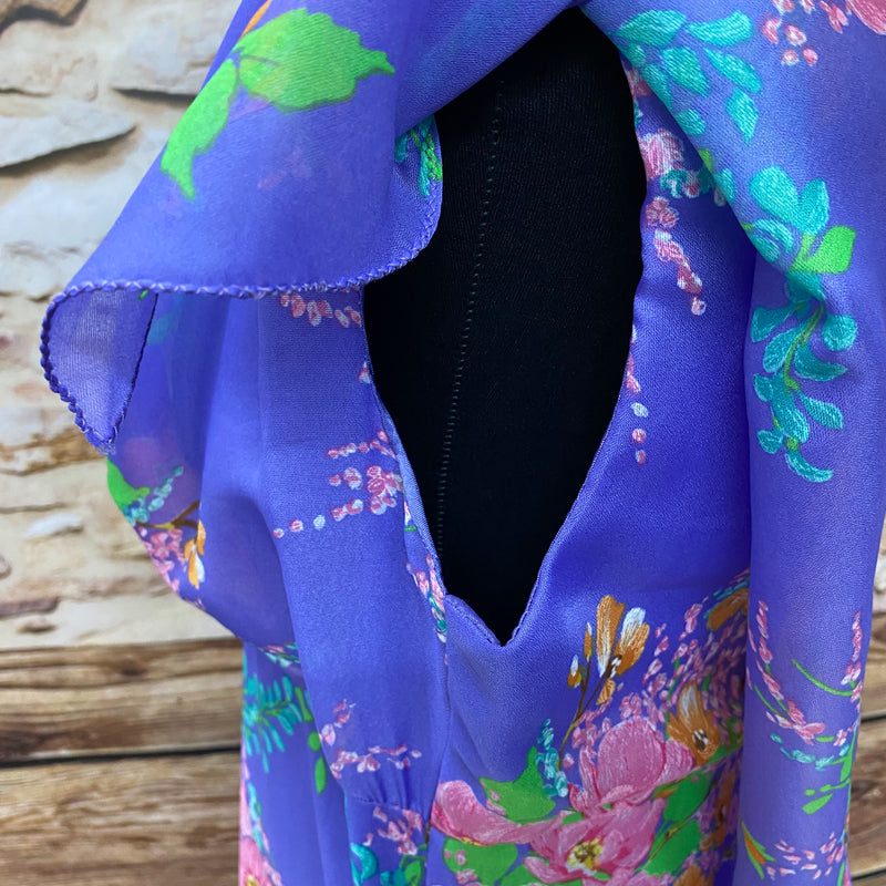 70er Jahre Maxi-Kleid True Vintage Original Gr.44