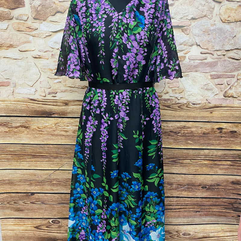 70er Jahre Maxi-Kleid True Vintage Original Gr.46/48