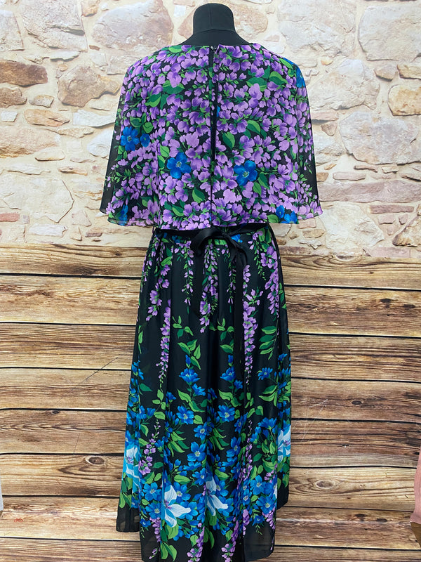 70er Jahre Maxi-Kleid True Vintage Original Gr.46