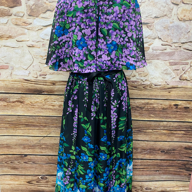 70er Jahre Maxi-Kleid True Vintage Original Gr.46