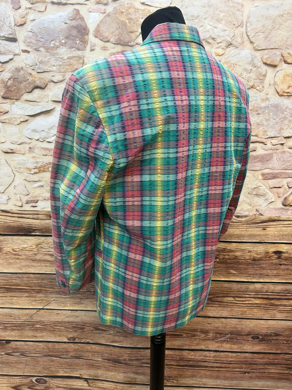 80er-Karo-Blazer Sakko Herren Gr. 50
