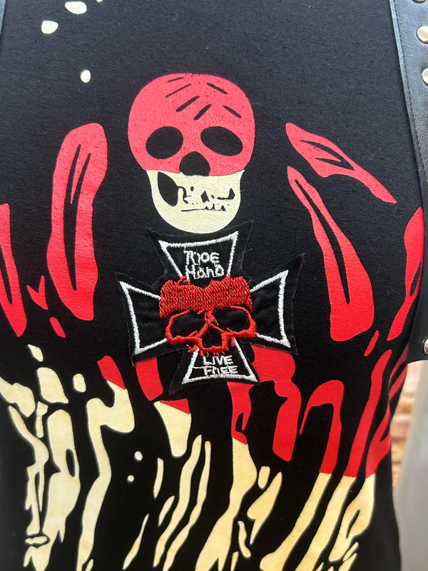 KISS FASHION Oberteil „Skull & Flames“ – Gr. S