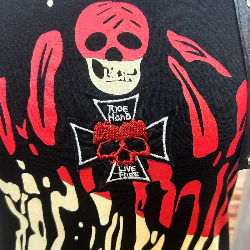 KISS FASHION Oberteil „Skull & Flames“ – Gr. S