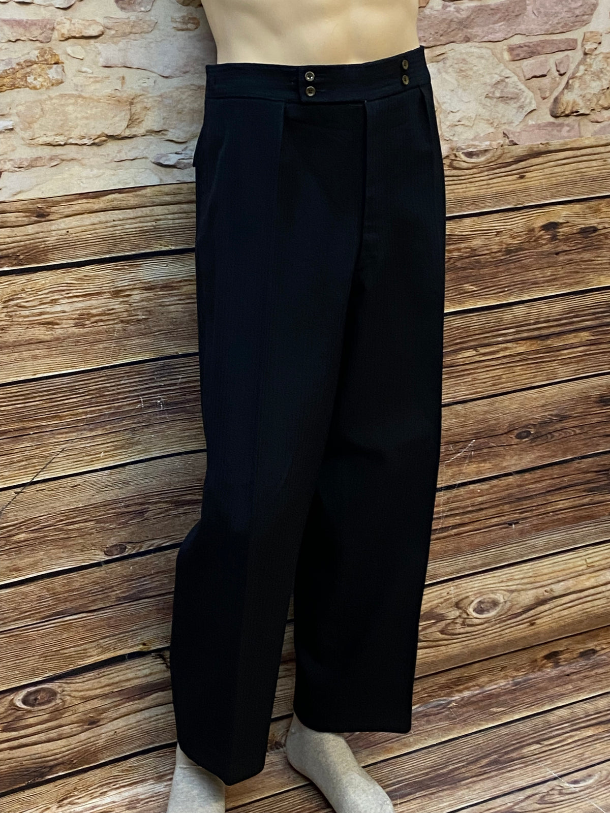 Pantalon vintage homme années 80 noir taille 56