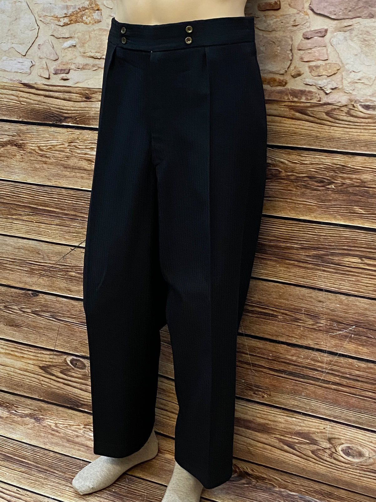 Pantalon vintage homme années 80 noir taille 56