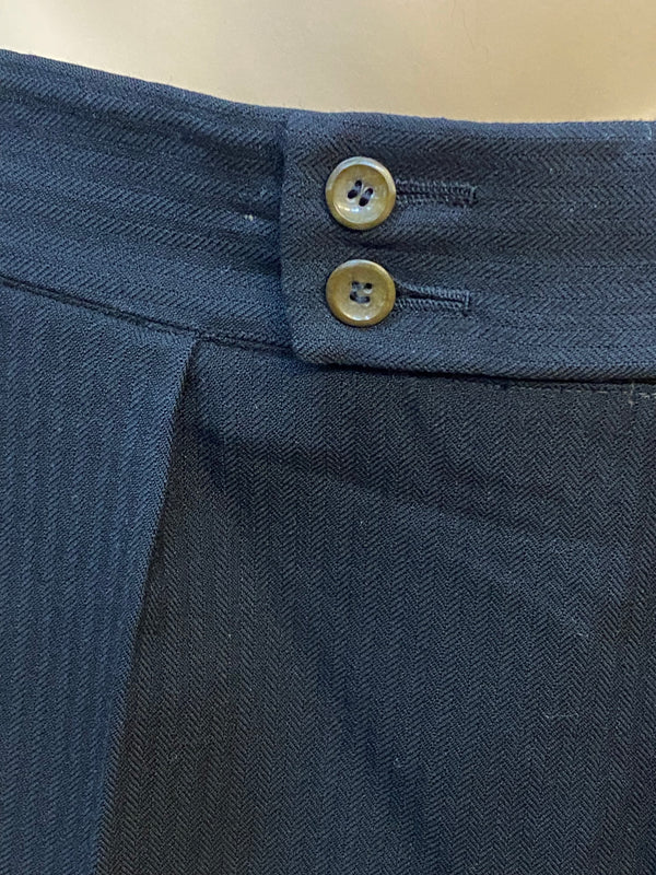 Vintage-Hose Herren 80er Jahre schwarz Gr.56
