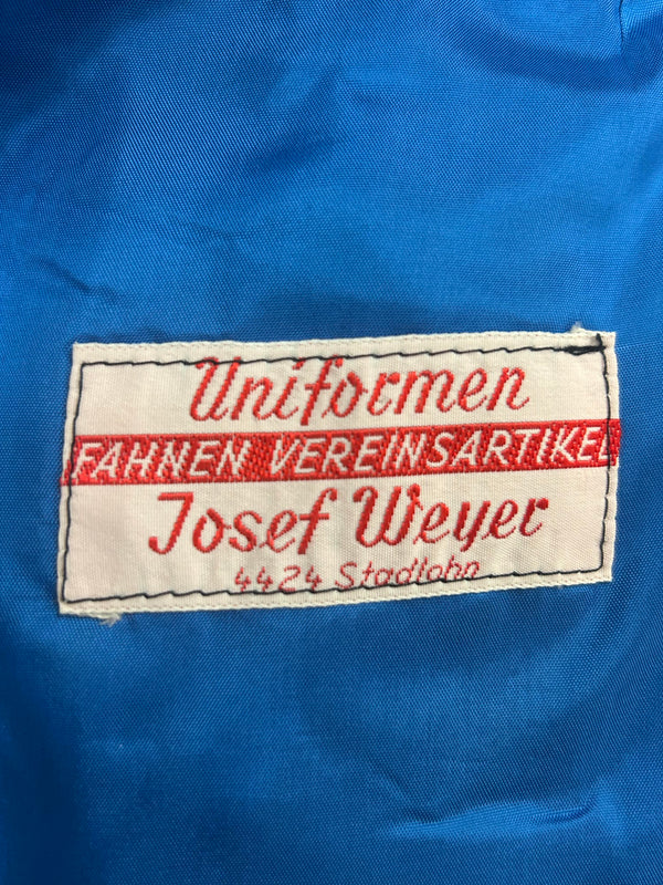 Vintage Uniformjacke Blau mit goldenen Epauletten – Größe ca. 48