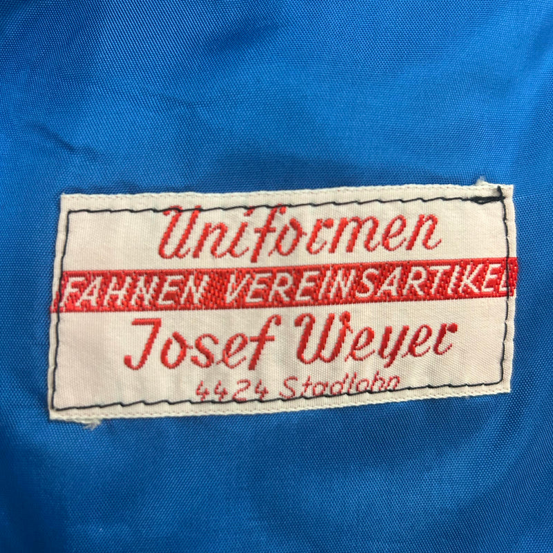 Vintage Uniformjacke Blau mit goldenen Epauletten – Größe ca. 48