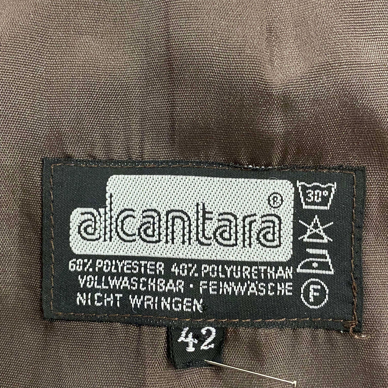 Vintage Damen Weste Gr. 42 Braun – Alcantara Optik im Sale, Ansicht 4