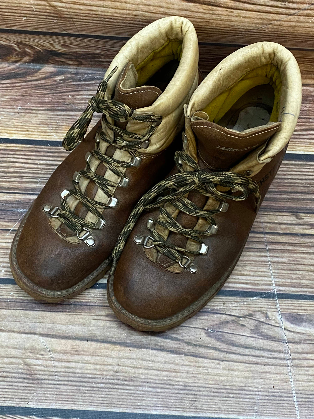 Braune Vintage Trachten Schnürstiefel aus Leder – Größe 41 – Dachstein 