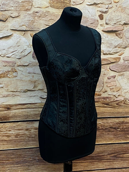 Glamouröses Steampunk-Korsett in Schwarz Gr. 38