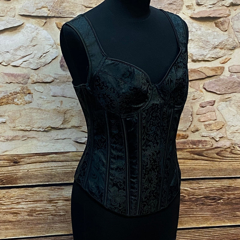 Glamouröses Steampunk-Korsett in Schwarz Gr. 38