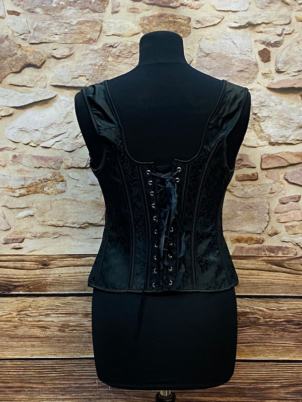 Glamouröses Steampunk-Korsett in Schwarz Gr. 38