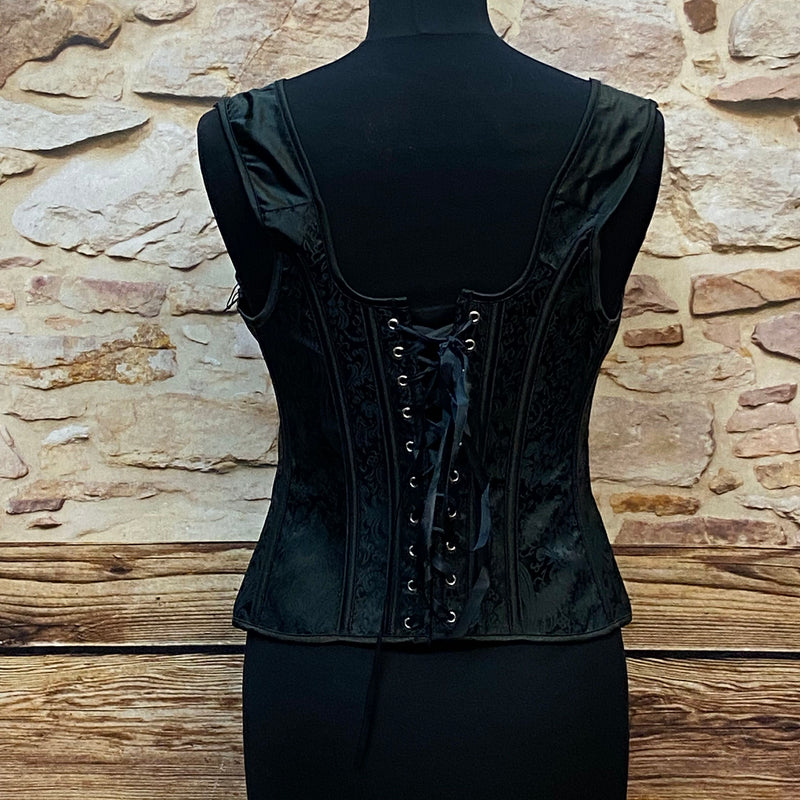 Glamouröses Steampunk-Korsett in Schwarz Gr. 38