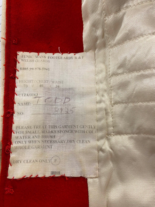 Uniformjacke der Welsh Guards mit Hose, Hosenträgern & Gürtel (Größe 48/50)