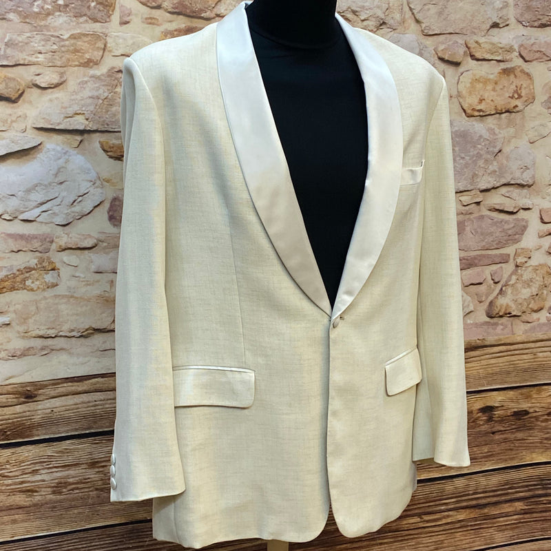 Vintage Smoking-Blazer in Creme – Gr. 50