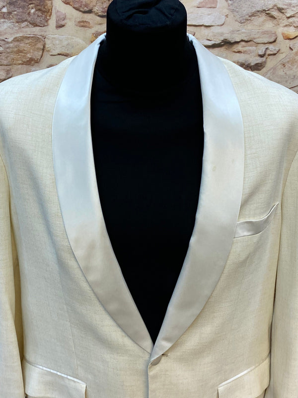 Vintage Smoking-Blazer in Creme – Gr. 50
