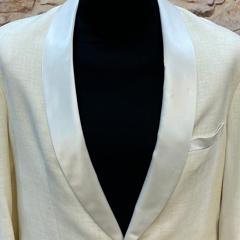 Vintage Smoking-Blazer in Creme – Gr. 50