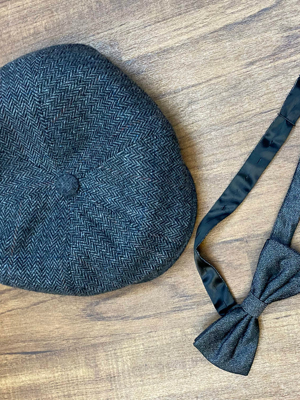 Vintage Herrenanzug aus reiner Schurwolle mit Weste & Fliege