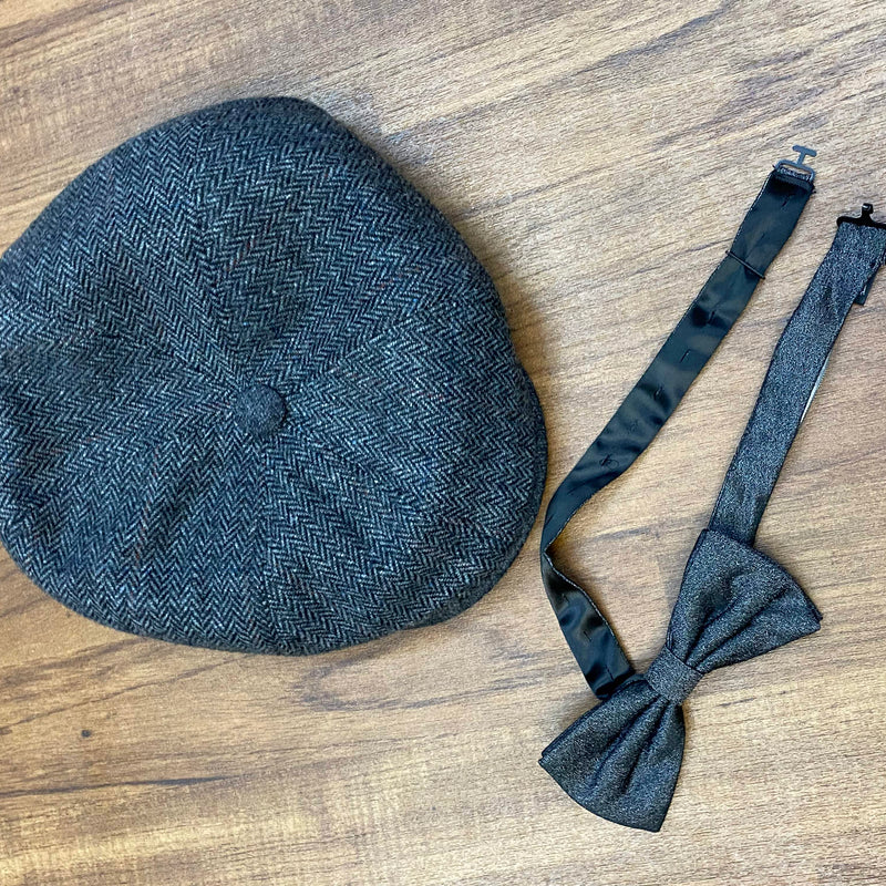 Vintage Herrenanzug aus reiner Schurwolle mit Weste & Fliege