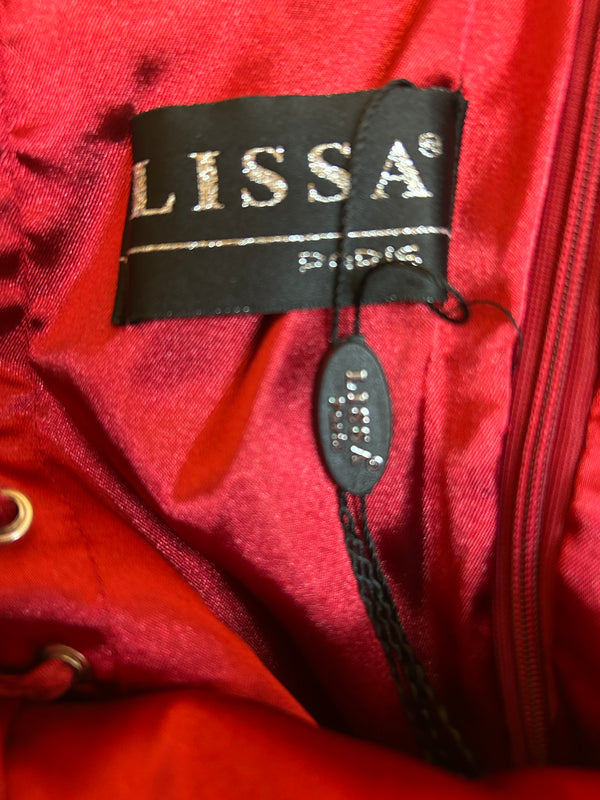 Cocktailkleid in Rot mit Schleife – von Lissa, Gr. 36 (ungetragen)