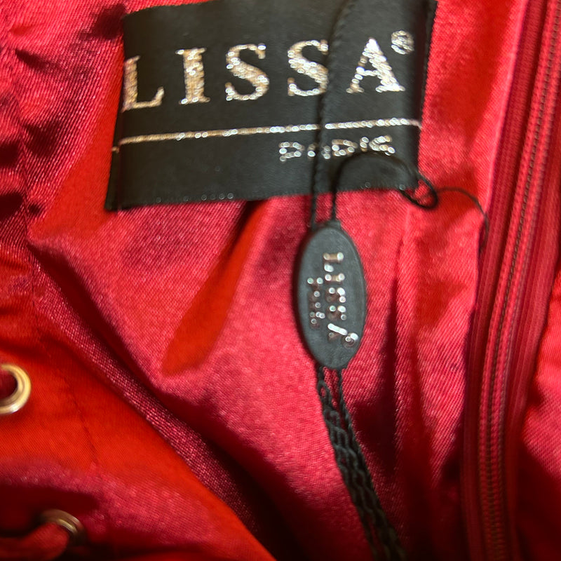 Cocktailkleid in Rot mit Schleife – von Lissa, Gr. 36 (ungetragen)