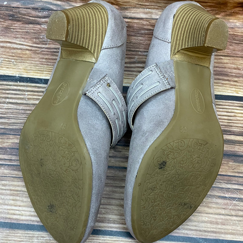 Vintage Mary Jane Pumps Damen Taupe Gr. 39, Ansicht 5