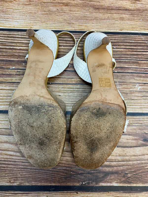 Vintage Schuhe Damen Gold Sandaletten Beverly Feldman Gr. 38, Ansicht 3