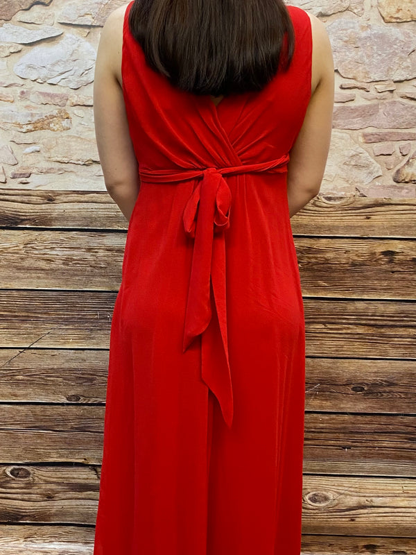 Rotes langes Abendkleid Gr.36