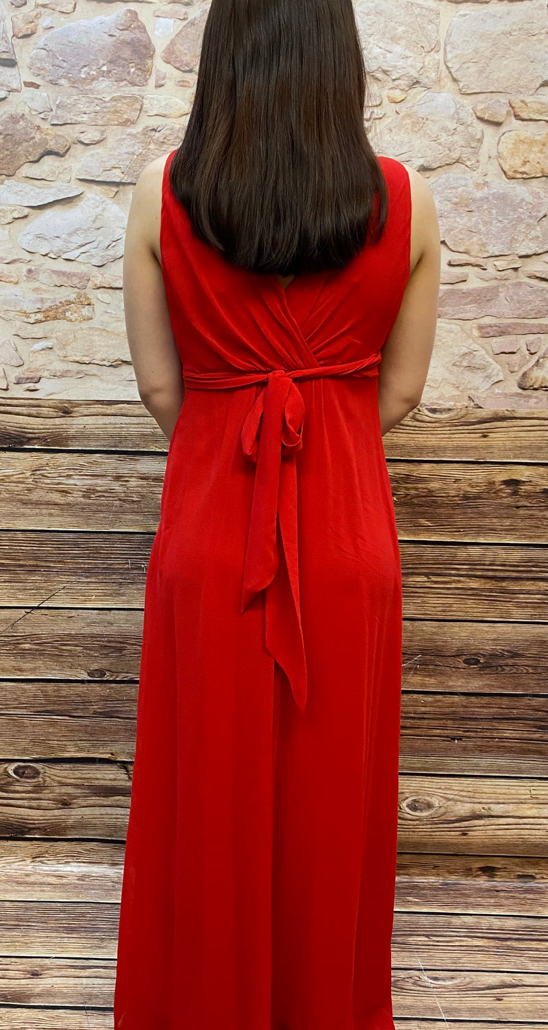 Robe de soirée longue rouge taille 36 