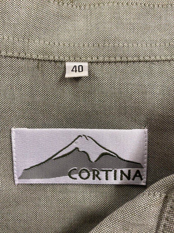 Trachten Herrenhemd Gr. 40 grün Vintage Langarm