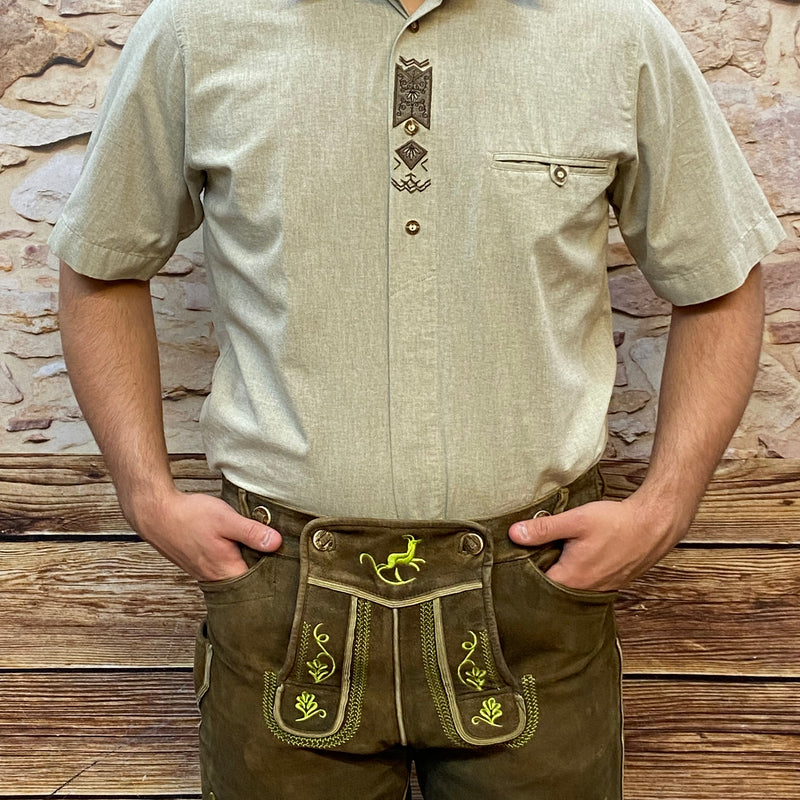 Trachtenhemd Gr.40 Landhaus Stil Herren Trachten Beige