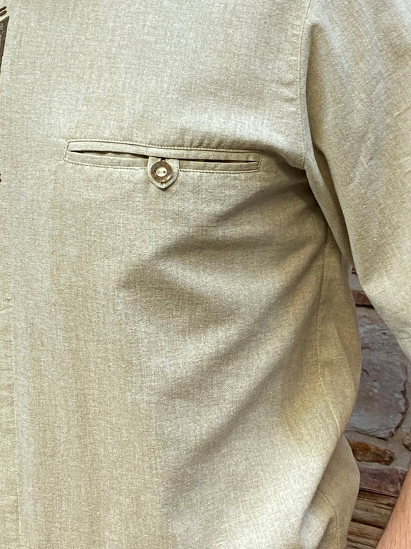 Trachtenhemd Gr.40 Landhaus Stil Herren Trachten Beige