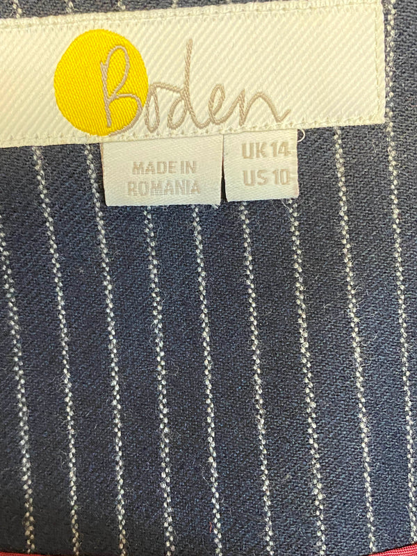 Vintage Nadelstreifen Kostüm Damen Gr. 40 – Blazer, Oberteil, Hose & Hut, Ansicht 5