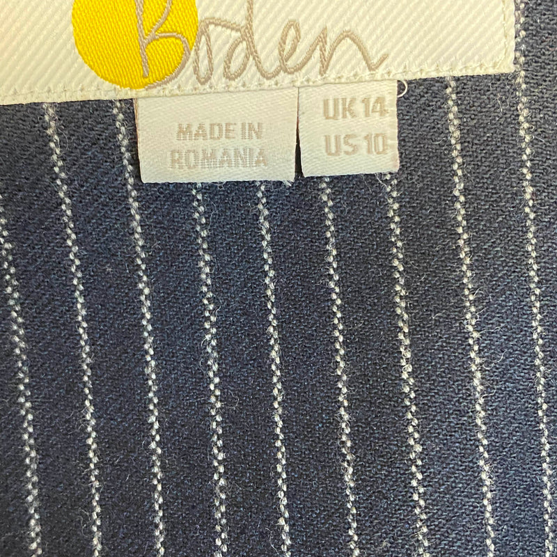 Vintage Nadelstreifen Kostüm Damen Gr. 40 – Blazer, Oberteil, Hose & Hut, Ansicht 5