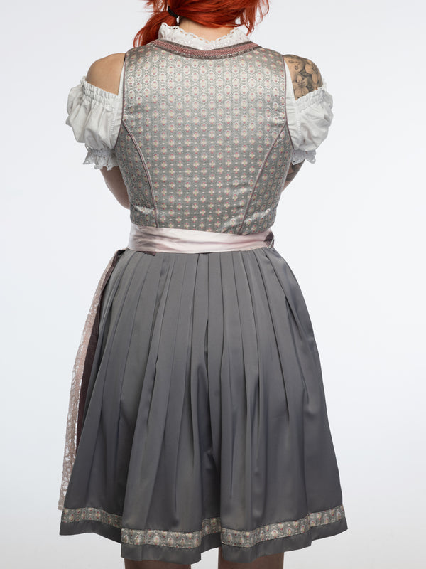 Zauberhaftes Stoiber Dirndl in Rosa und Grau – EU Größe 38