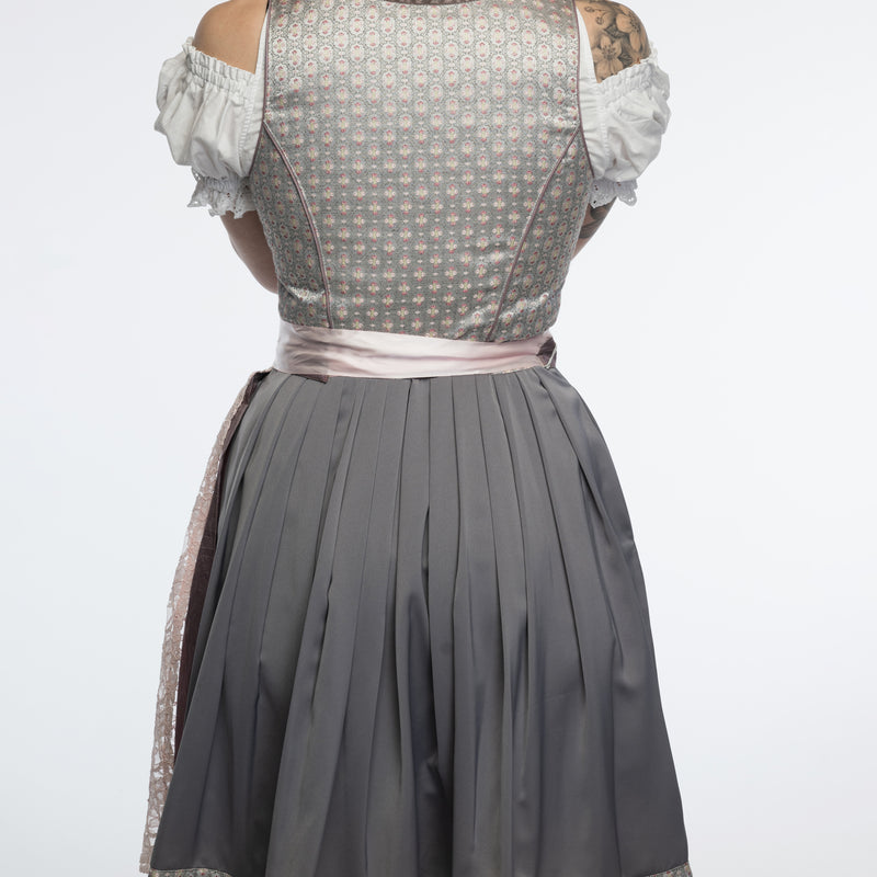 Zauberhaftes Stoiber Dirndl in Rosa und Grau – EU Größe 38